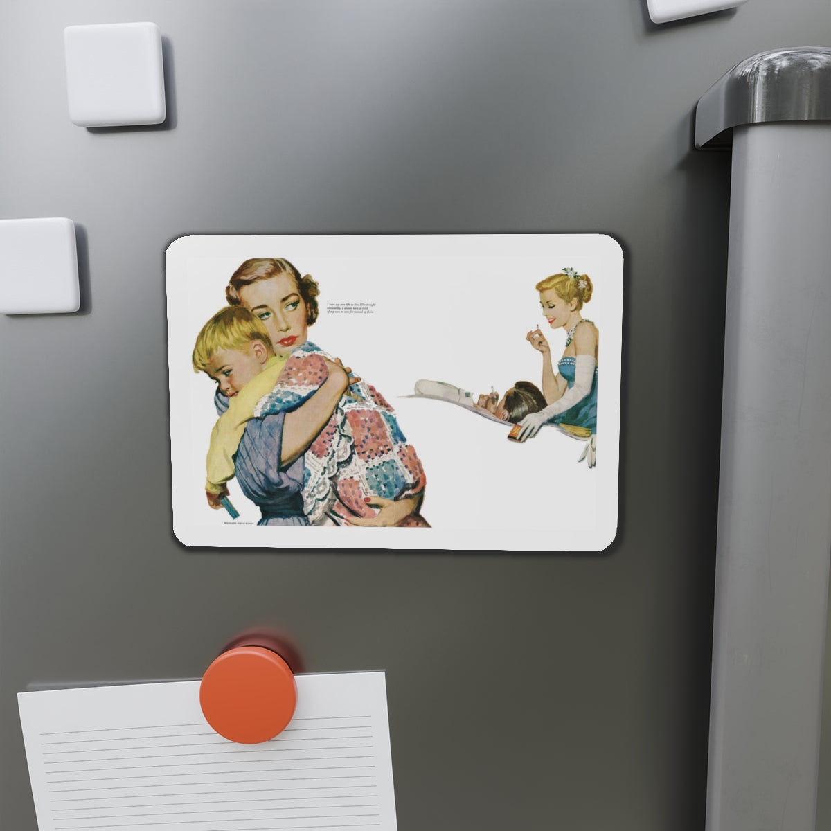 One Sunny Day, McCalls magazine Illustration, 1952 (Magazine Illustration) Refrigerator Magnet-The Sticker Space