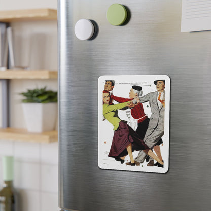 One Thing In Common, Good Housekeeping, January 1949 (Magazine Illustration) Refrigerator Magnet-The Sticker Space