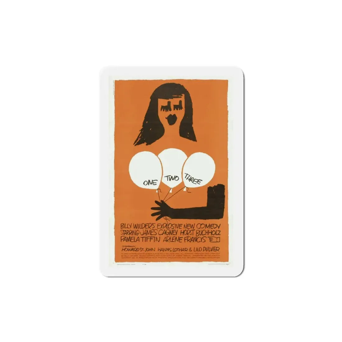 One Two Three 1961 Movie Poster Refrigerator Magnet - The Sticker Space