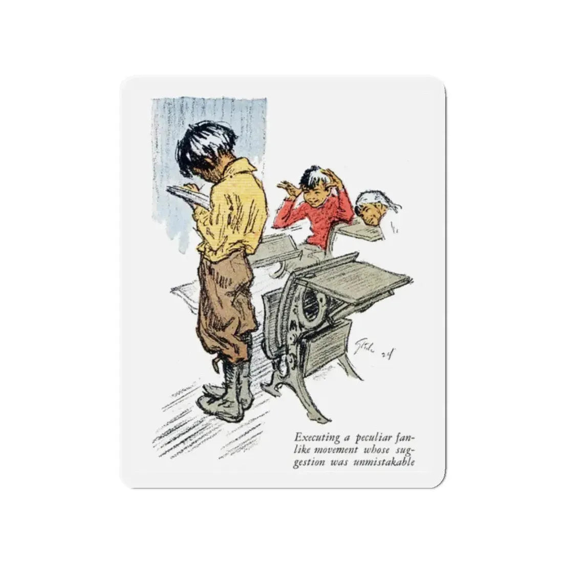 One Uses the Handkerchief (1), Woman's Home Companion, November 1924 (Magazine Illustration) Refrigerator Magnet - The Sticker Space