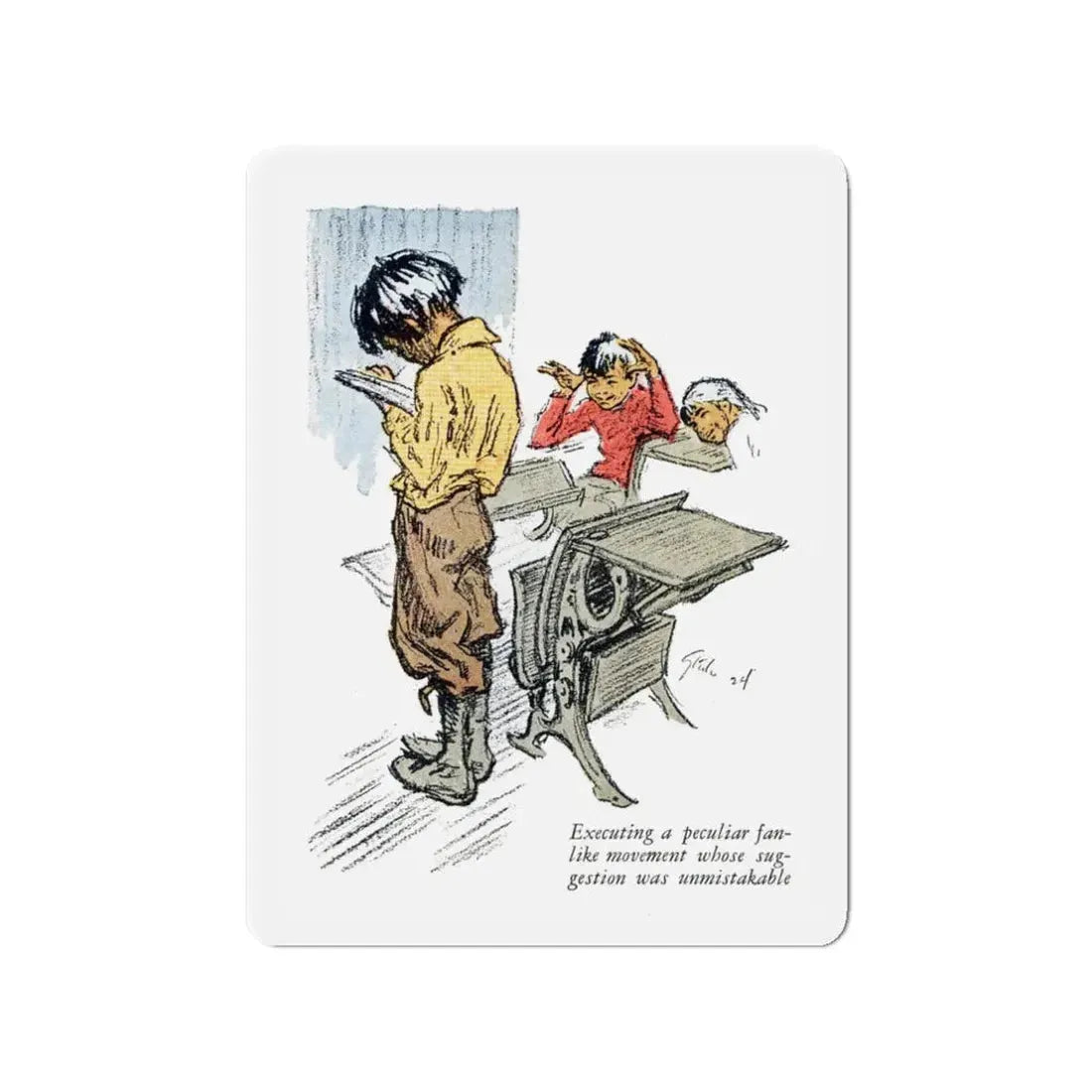 One Uses the Handkerchief (1), Woman's Home Companion, November 1924 (Magazine Illustration) Refrigerator Magnet - The Sticker Space