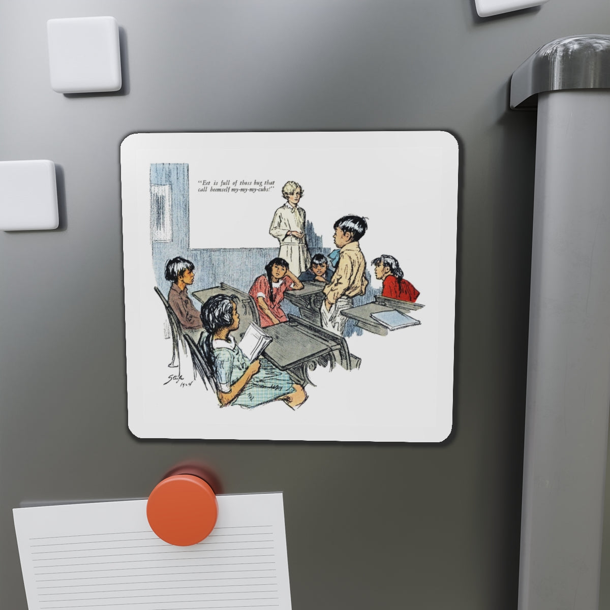 One Uses the Handkerchief (3), Woman's Home Companion, November 1924 (Magazine Illustration) Refrigerator Magnet-The Sticker Space