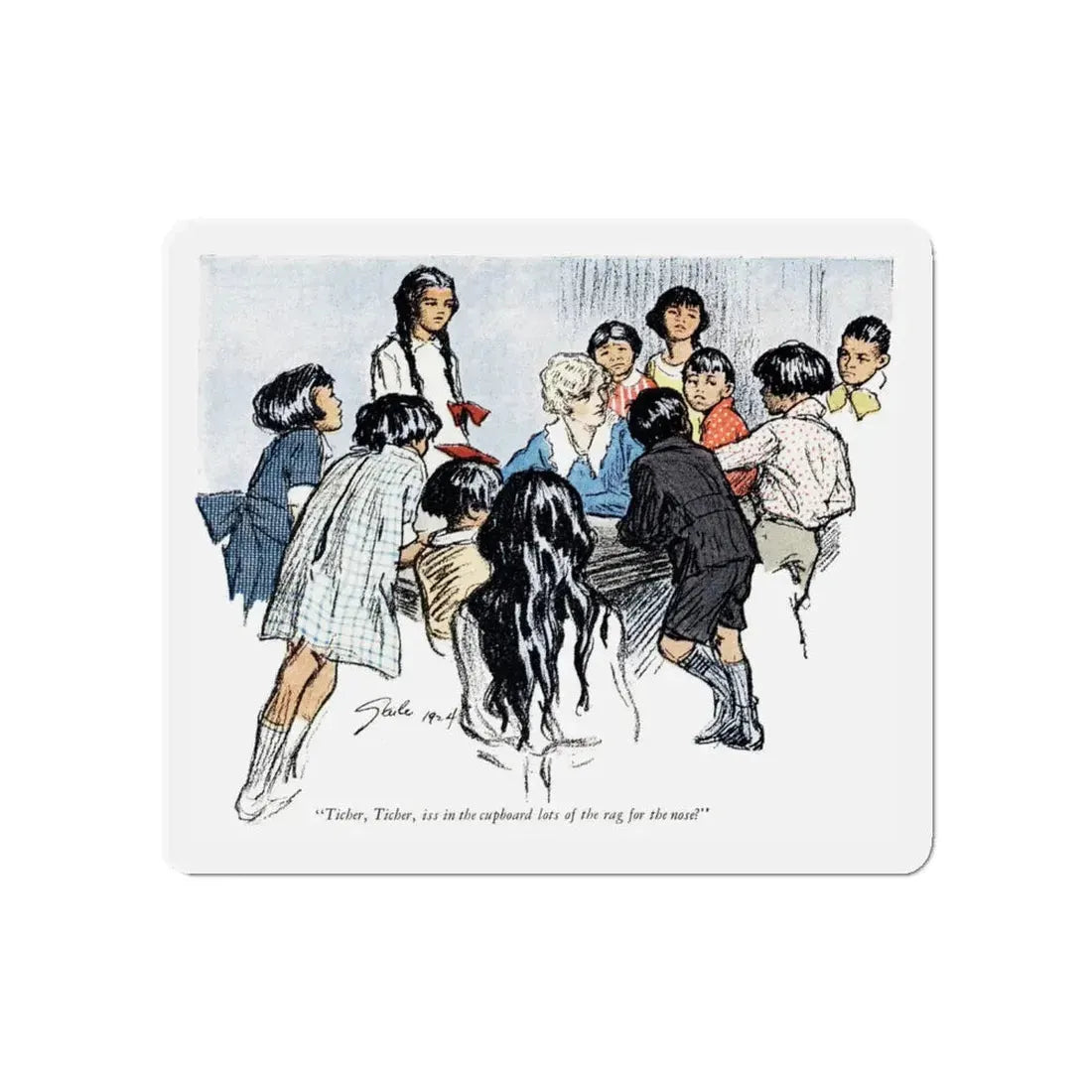 One Uses the Handkerchief (4), Woman's Home Companion, November 1924 (Magazine Illustration) Refrigerator Magnet - The Sticker Space