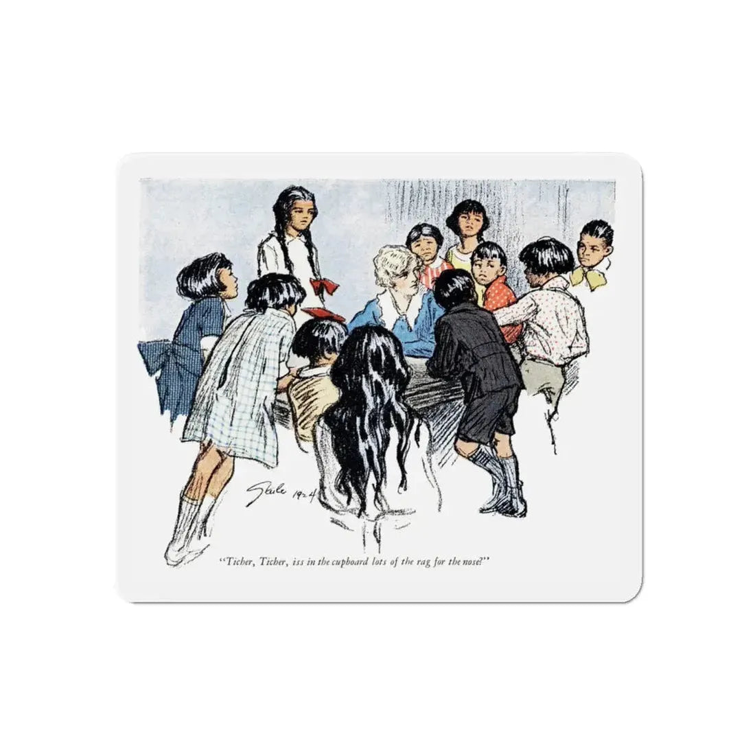 One Uses the Handkerchief (4), Woman's Home Companion, November 1924 (Magazine Illustration) Refrigerator Magnet - The Sticker Space