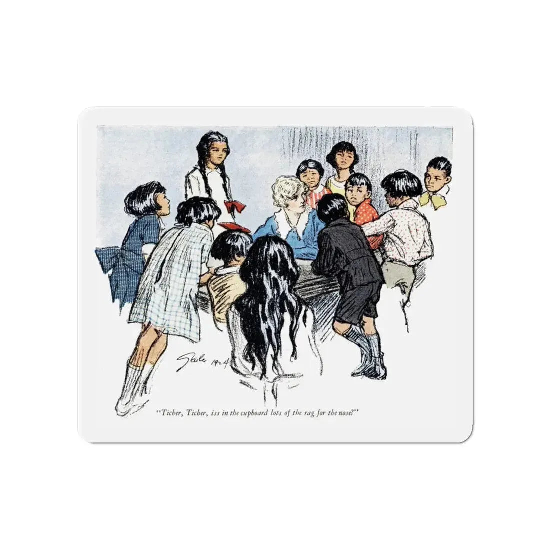 One Uses the Handkerchief (4), Woman's Home Companion, November 1924 (Magazine Illustration) Refrigerator Magnet - The Sticker Space