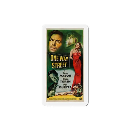 One Way Street 1950 Movie Poster Refrigerator Magnet 3 Inch - The Sticker Space