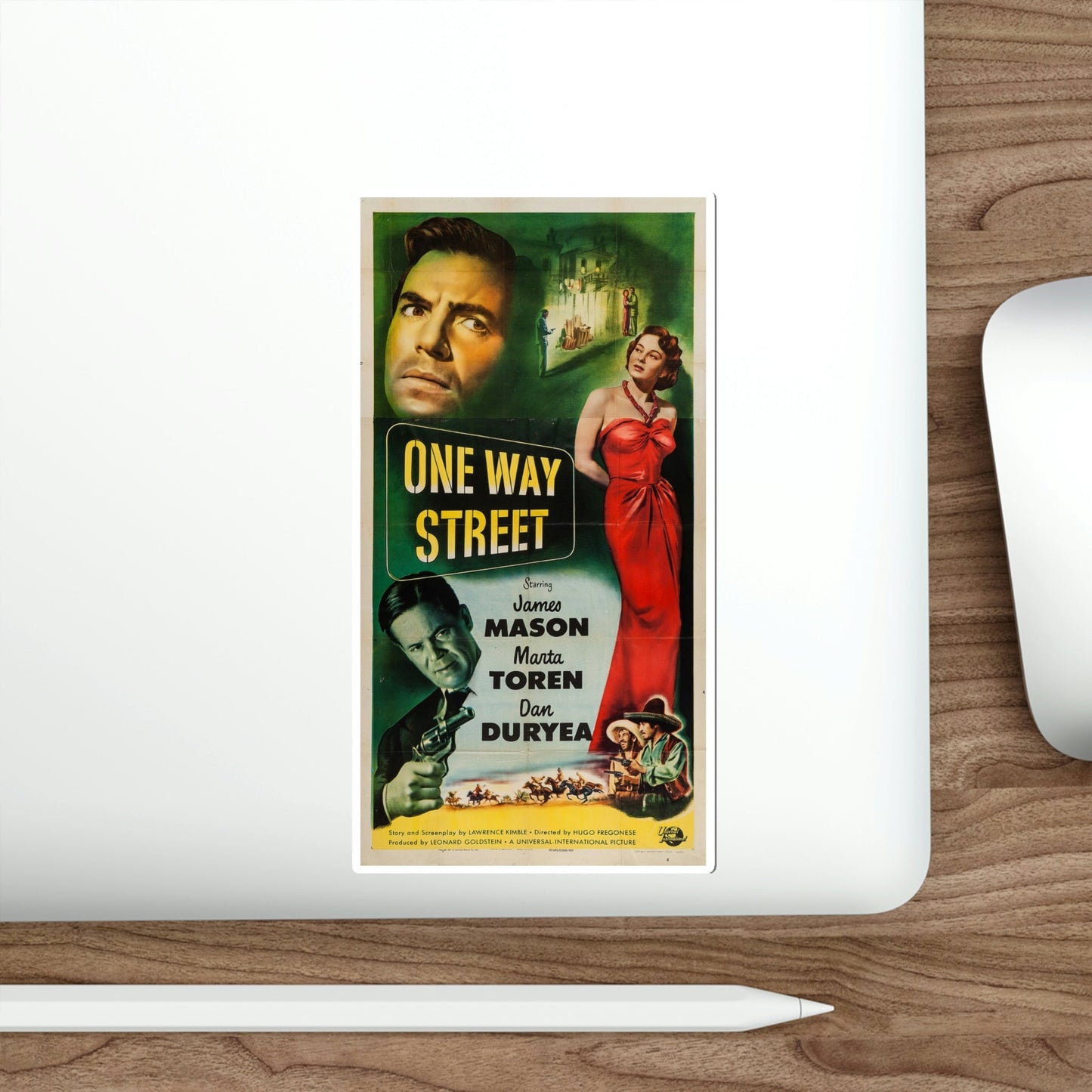 One Way Street 1950 Movie Poster STICKER Vinyl Die-Cut Decal-The Sticker Space