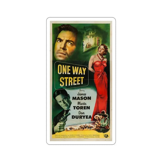 One Way Street 1950 Movie Poster STICKER Vinyl Die-Cut Decal 6 Inch - The Sticker Space