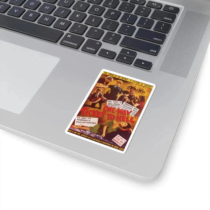 ONE WAY TICKET TO HELL 1955 Movie Poster - STICKER Vinyl Kiss-Cut Decal - The Sticker Space