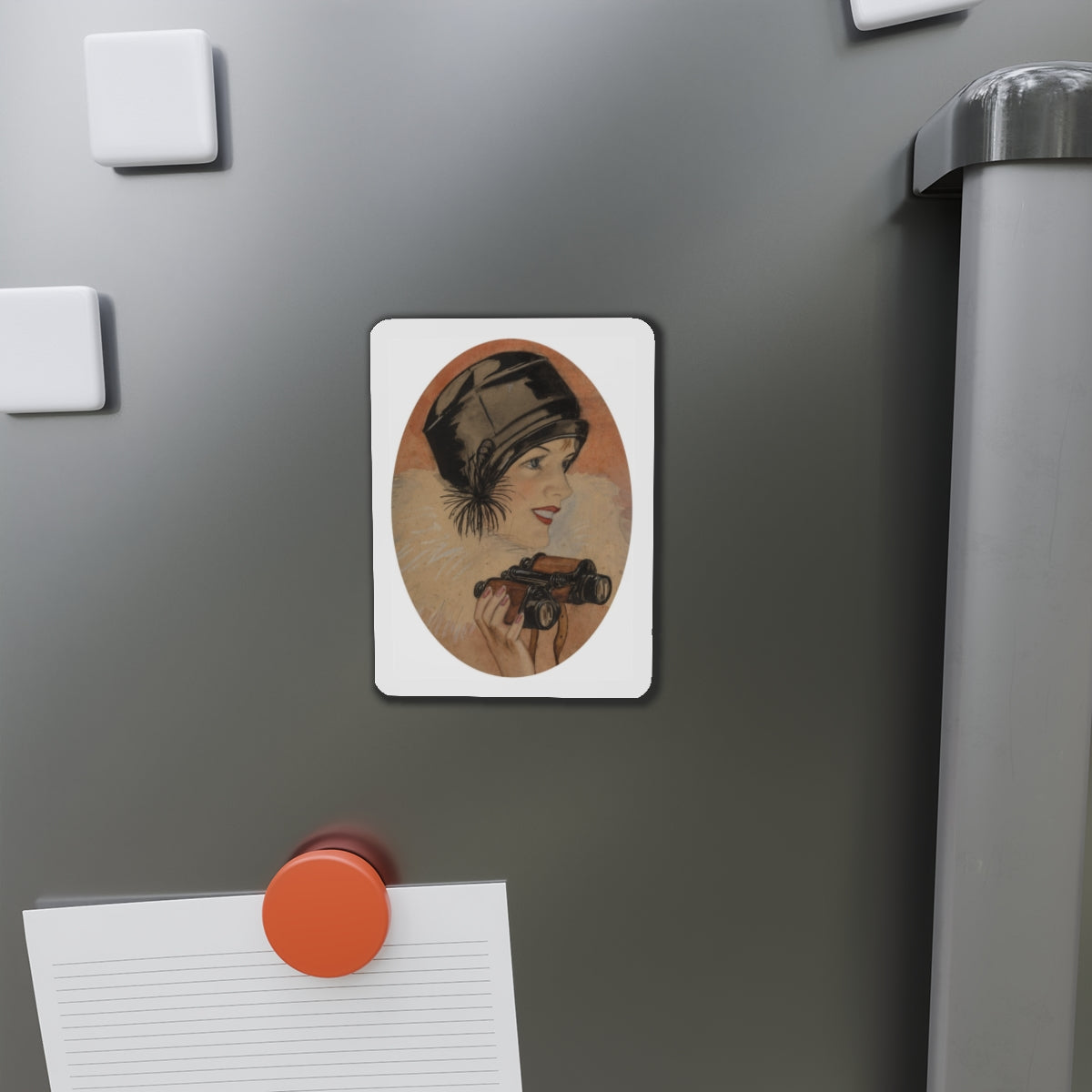 Onlooker (Magazine Illustration) Refrigerator Magnet-The Sticker Space