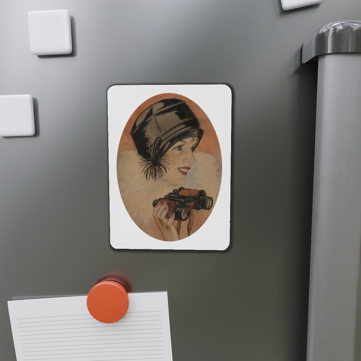 Onlooker (Magazine Illustration) Refrigerator Magnet-The Sticker Space