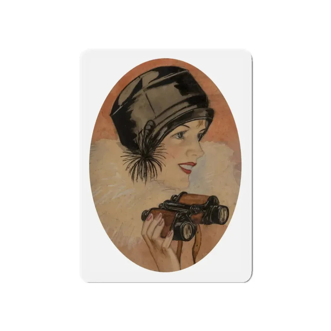 Onlooker (Magazine Illustration) Refrigerator Magnet 5 Inch - The Sticker Space