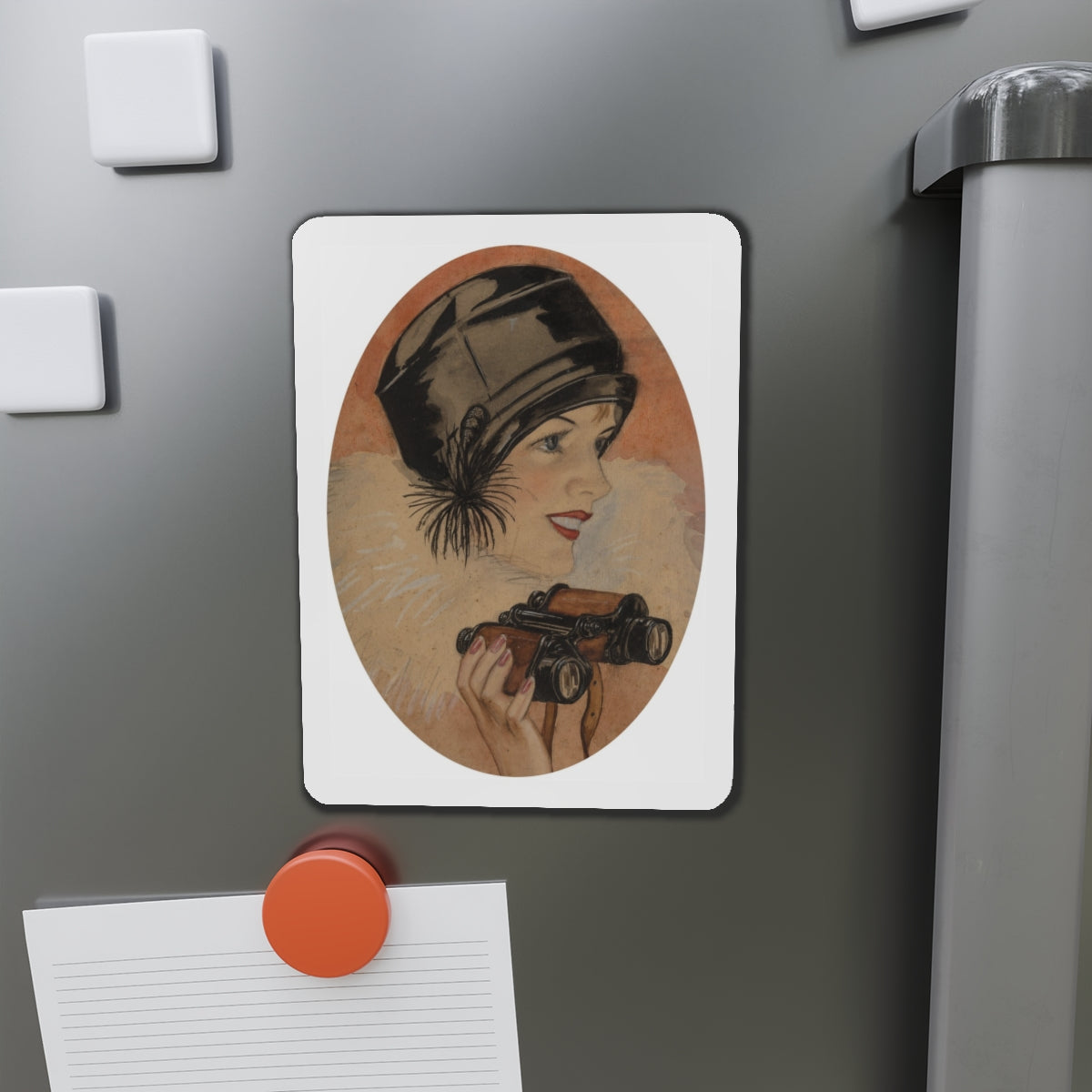 Onlooker (Magazine Illustration) Refrigerator Magnet-The Sticker Space