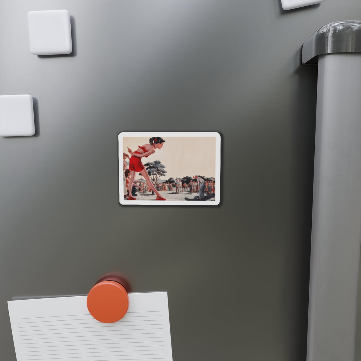 Onlookers (Magazine Illustration) Refrigerator Magnet-The Sticker Space