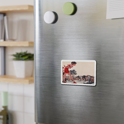 Onlookers (Magazine Illustration) Refrigerator Magnet-The Sticker Space