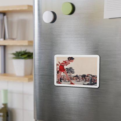 Onlookers (Magazine Illustration) Refrigerator Magnet-The Sticker Space