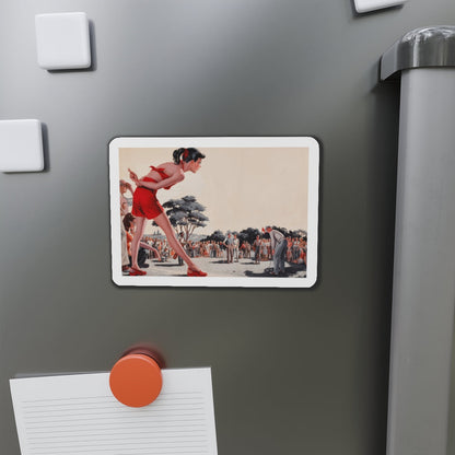 Onlookers (Magazine Illustration) Refrigerator Magnet-The Sticker Space