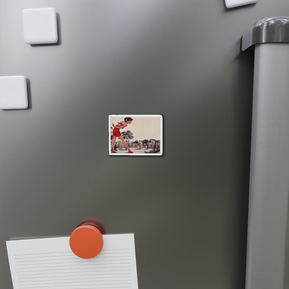 Onlookers (Magazine Illustration) Refrigerator Magnet-The Sticker Space