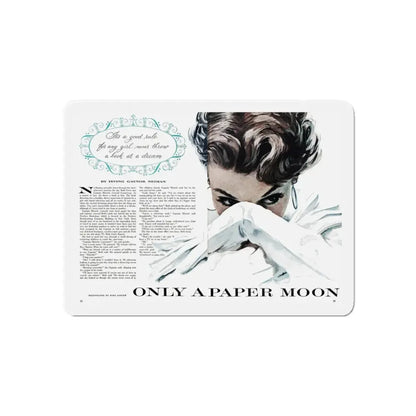 Only A Paper Moon, Good Housekeeping, October 1953 (Magazine Illustration) Refrigerator Magnet - The Sticker Space