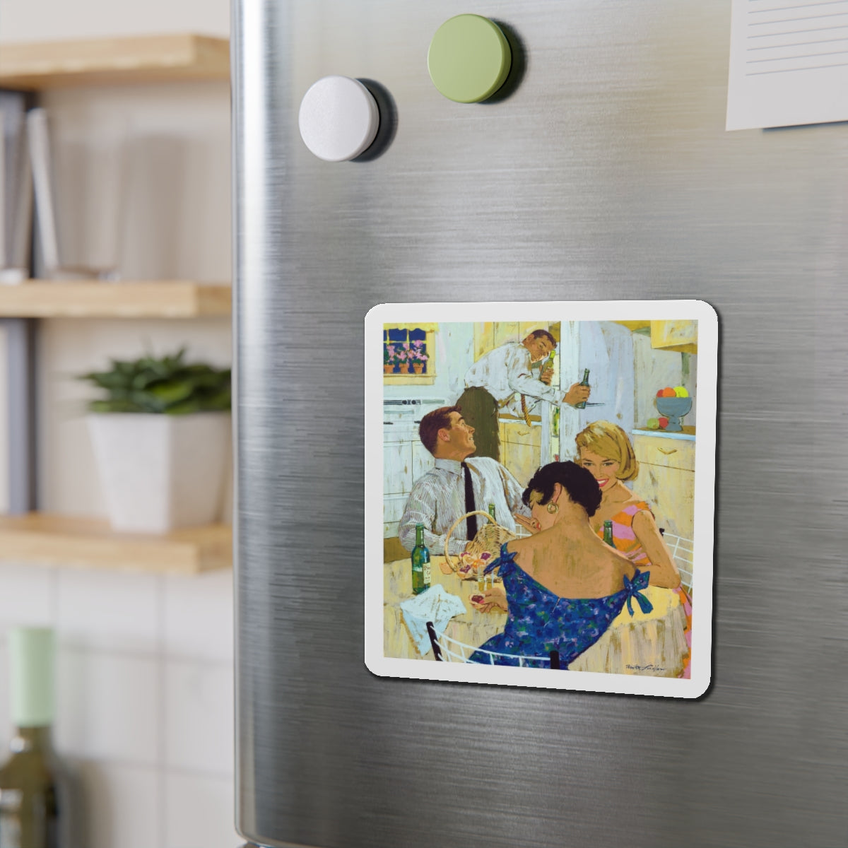 Only Ballantine Ale Brews 'Brewer's Gold, advt illustration (Magazine Illustration) Refrigerator Magnet-The Sticker Space