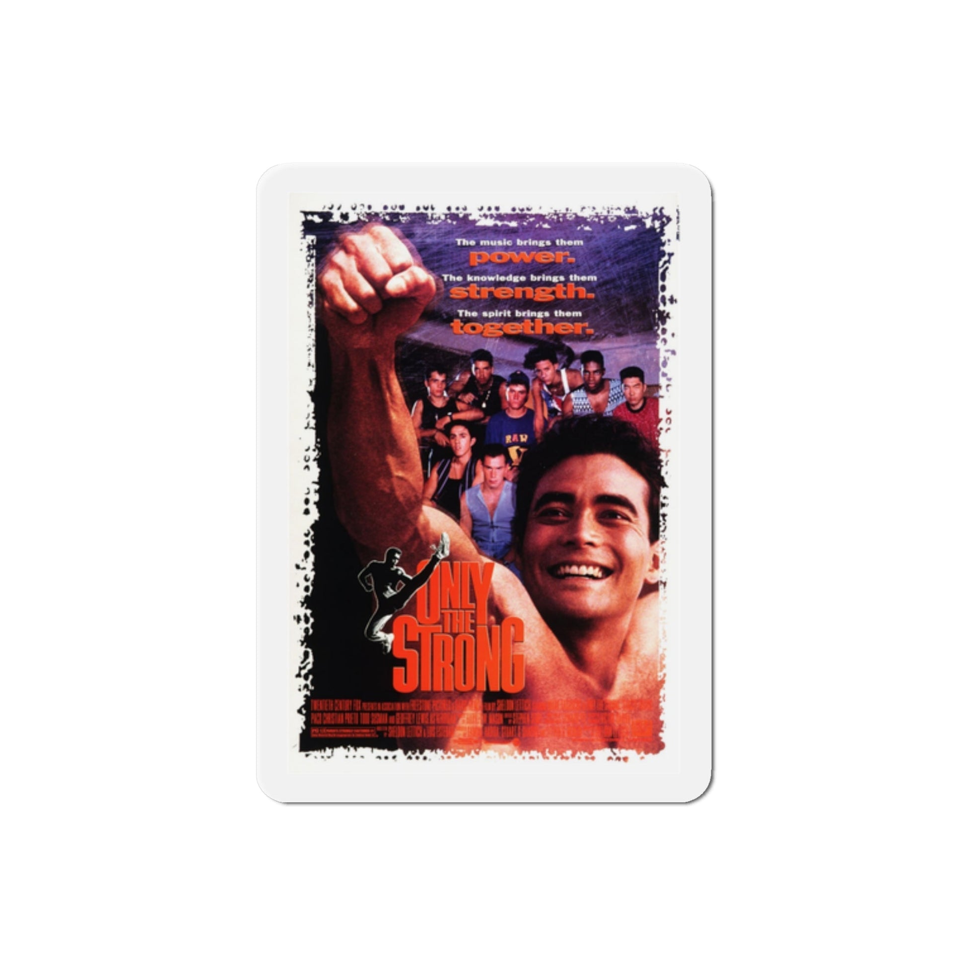 Only the Strong 1993 Movie Poster Die-Cut Magnet-2" x 2"-The Sticker Space