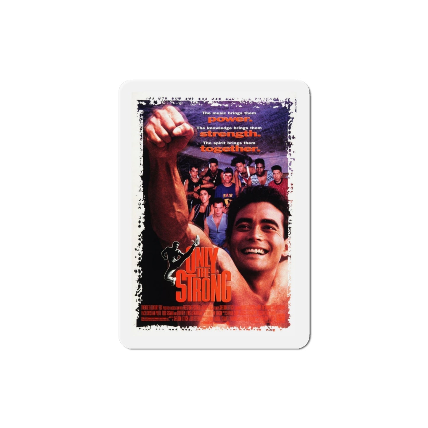 Only the Strong 1993 Movie Poster Die-Cut Magnet-3" x 3"-The Sticker Space