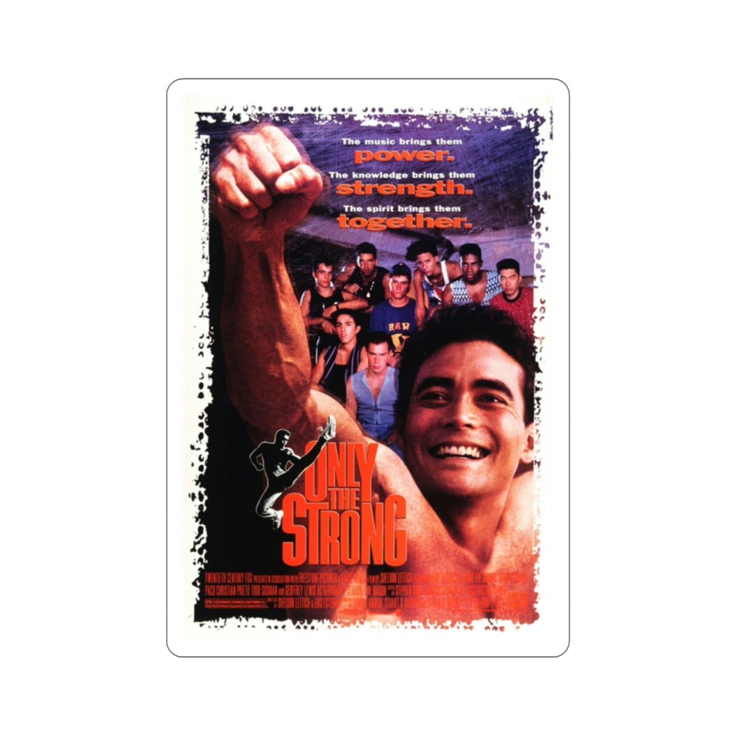 Only the Strong 1993 Movie Poster STICKER Vinyl Die-Cut Decal-2 Inch-The Sticker Space