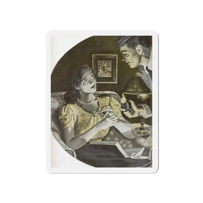 Only Two People (1), Redbook, February 1948 (Magazine Illustration) Refrigerator Magnet - The Sticker Space