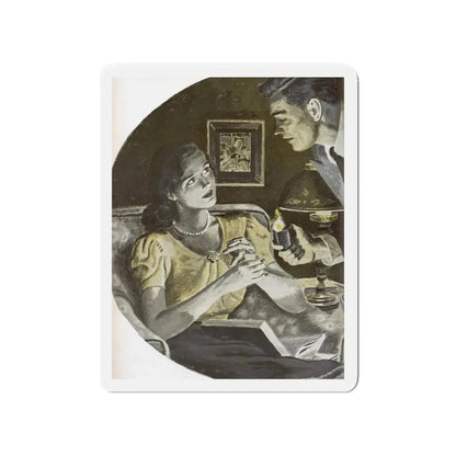 Only Two People (1), Redbook, February 1948 (Magazine Illustration) Refrigerator Magnet - The Sticker Space