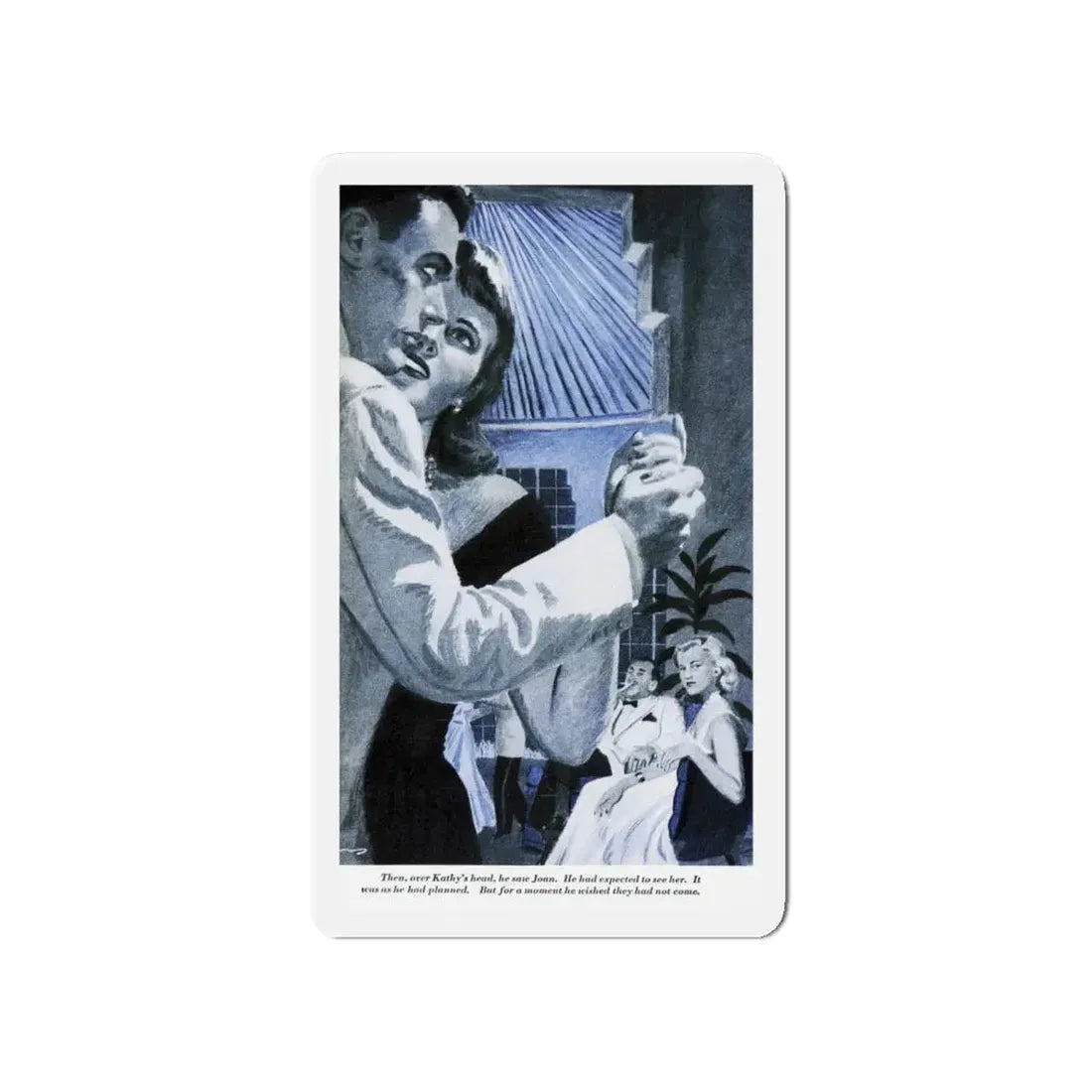 Only Two People (2), Redbook, February 1948 (Magazine Illustration) Refrigerator Magnet 4 Inch - The Sticker Space