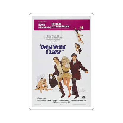 Only When I Larf 1969 Movie Poster STICKER Vinyl Die-Cut Decal 5 Inch - The Sticker Space