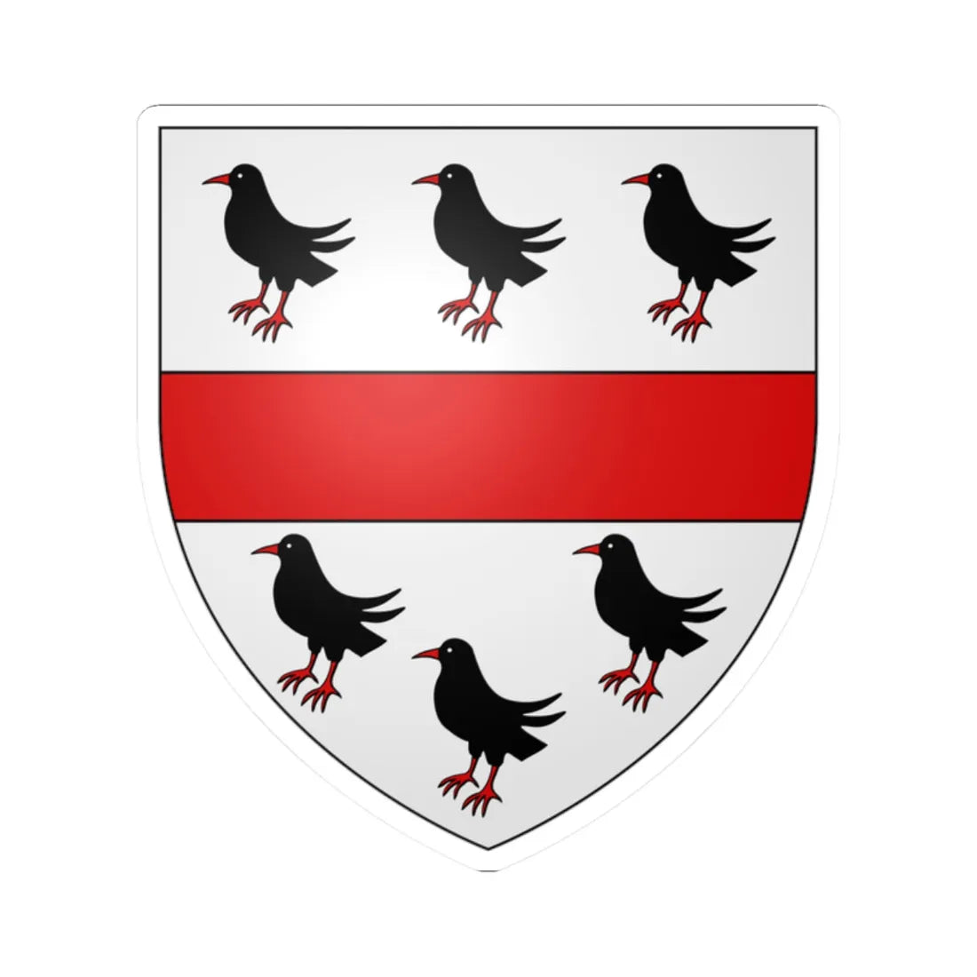 Onslow arms (New Zealand) (Coat of Arms) STICKER Vinyl Kiss-Cut Decal 2 Inch White - The Sticker Space