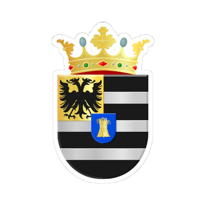 Ontstwedde Stadskanaal wapen (Netherlands) (Coat of Arms) STICKER Vinyl Kiss-Cut Decal 4 Inch White - The Sticker Space