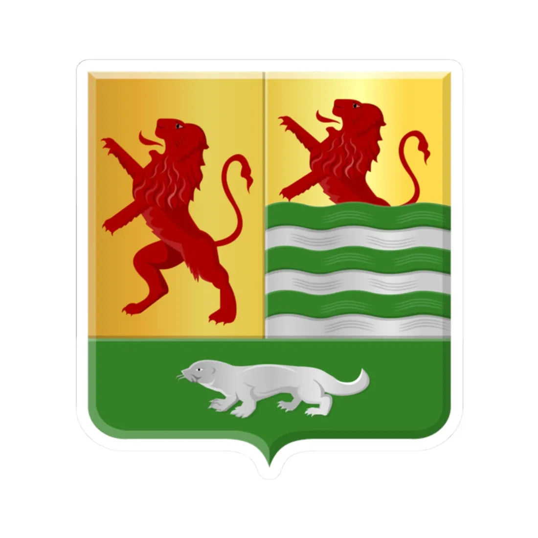 Onwaard wapen (Netherlands) (Coat of Arms) STICKER Vinyl Kiss-Cut Decal 2 Inch White - The Sticker Space