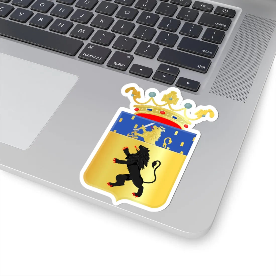 Oost Vlaanderen provinciewapen 1820 HRvA (Belgium) (Coat of Arms) STICKER Vinyl Kiss-Cut Decal - The Sticker Space