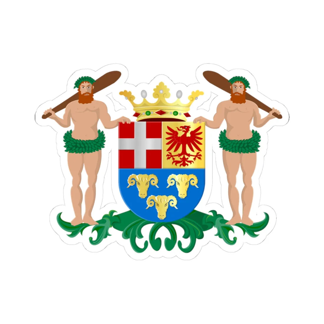 Oosterhesselen wapen (Netherlands) (Coat of Arms) STICKER Vinyl Kiss-Cut Decal 3 Inch White - The Sticker Space