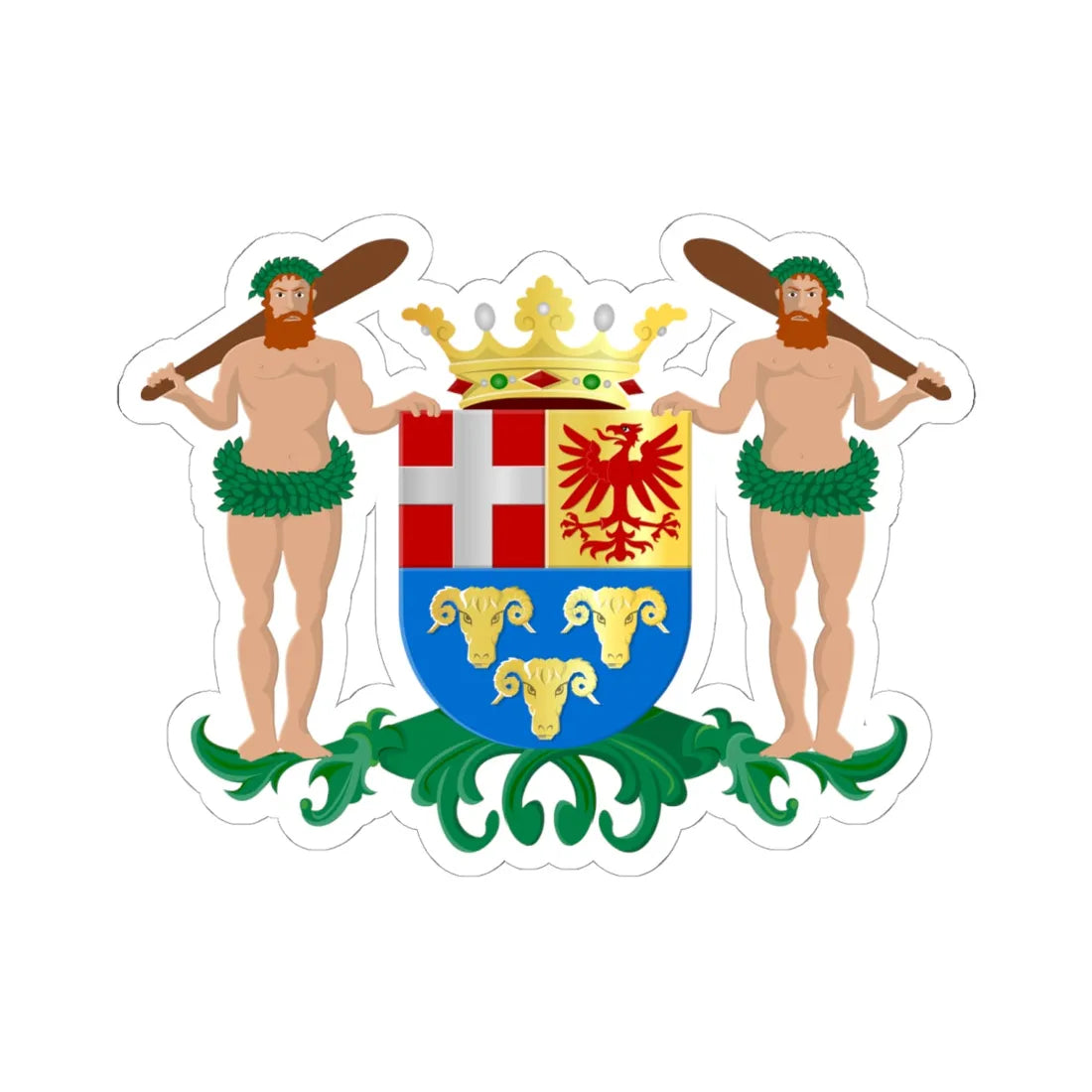 Oosterhesselen wapen (Netherlands) (Coat of Arms) STICKER Vinyl Kiss-Cut Decal 6 Inch White - The Sticker Space