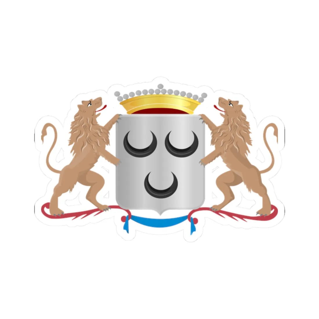 Oosterhout wapen HRvA (Netherlands) (Coat of Arms) STICKER Vinyl Kiss-Cut Decal 2 Inch White - The Sticker Space