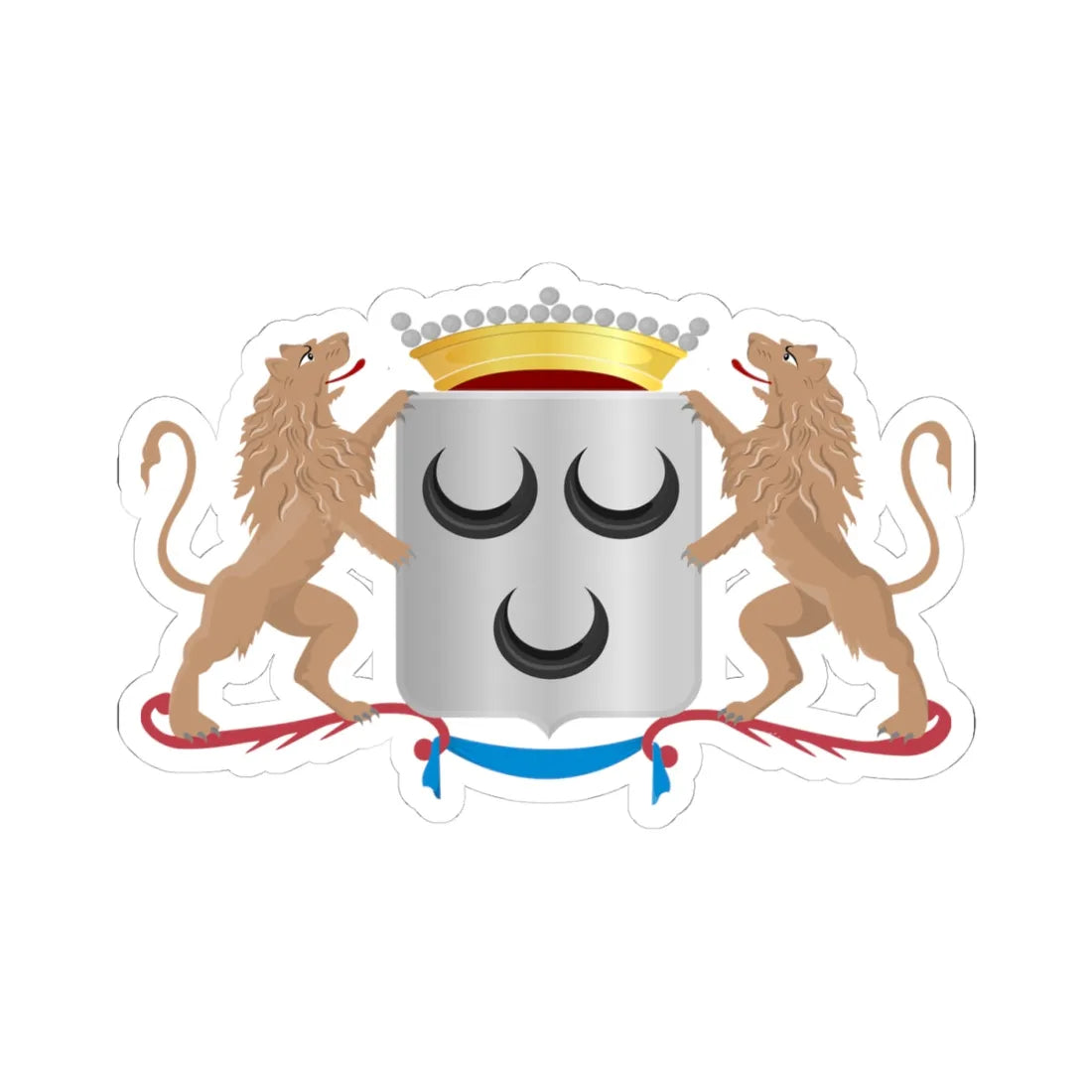 Oosterhout wapen HRvA (Netherlands) (Coat of Arms) STICKER Vinyl Kiss-Cut Decal 4 Inch White - The Sticker Space