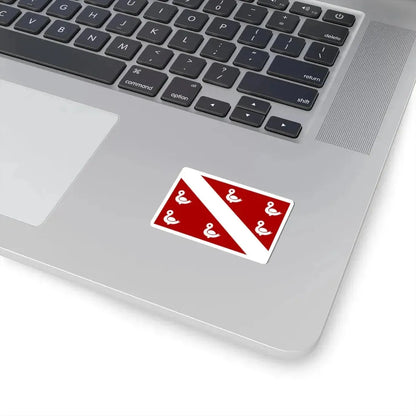 Oostkamp vlag (Belgium) STICKER Vinyl Kiss-Cut Decal - The Sticker Space