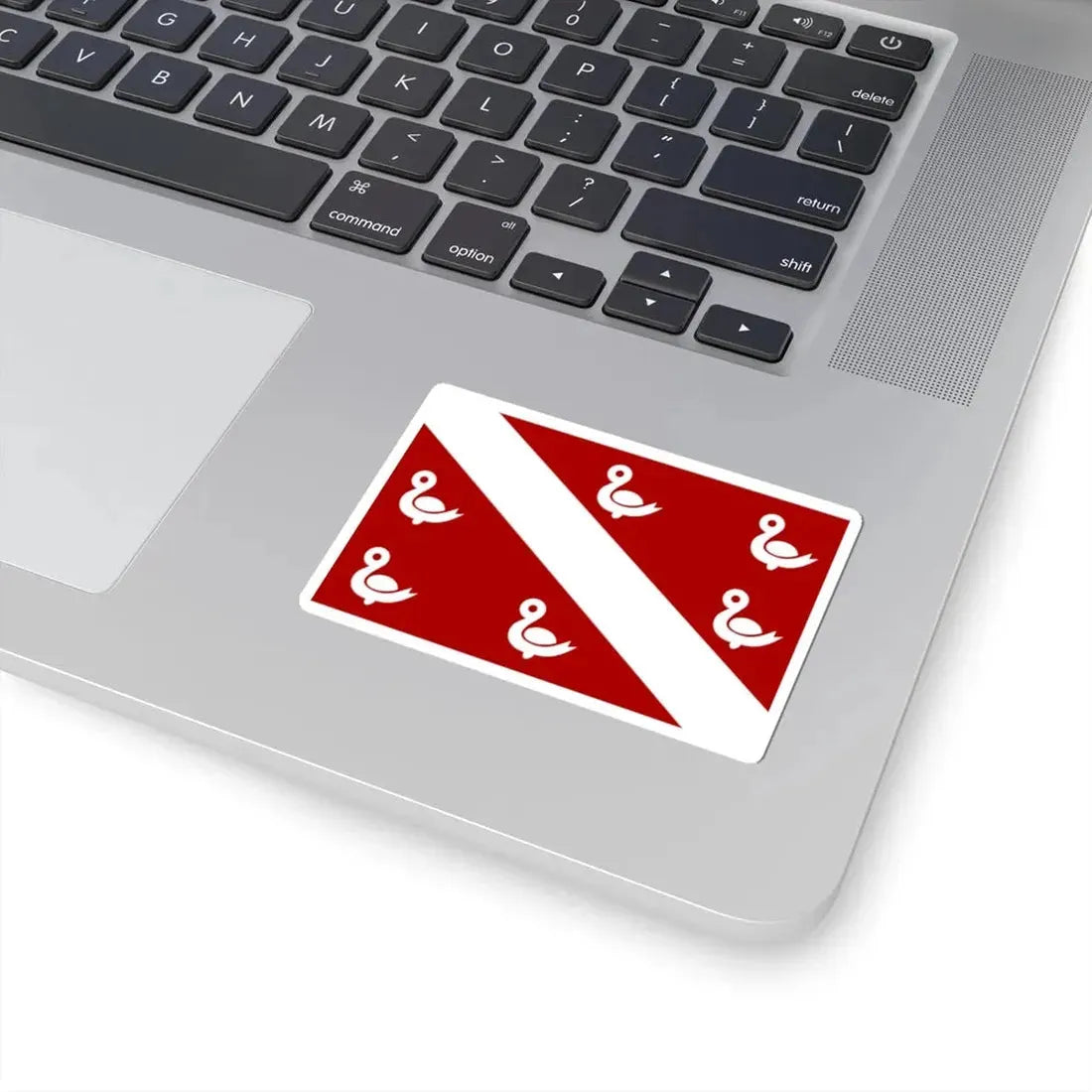 Oostkamp vlag (Belgium) STICKER Vinyl Kiss-Cut Decal - The Sticker Space