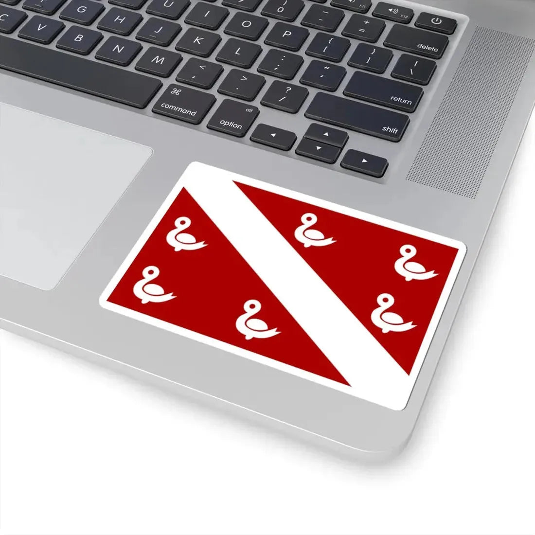 Oostkamp vlag (Belgium) STICKER Vinyl Kiss-Cut Decal - The Sticker Space