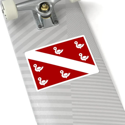 Oostkamp vlag (Belgium) STICKER Vinyl Kiss-Cut Decal - The Sticker Space