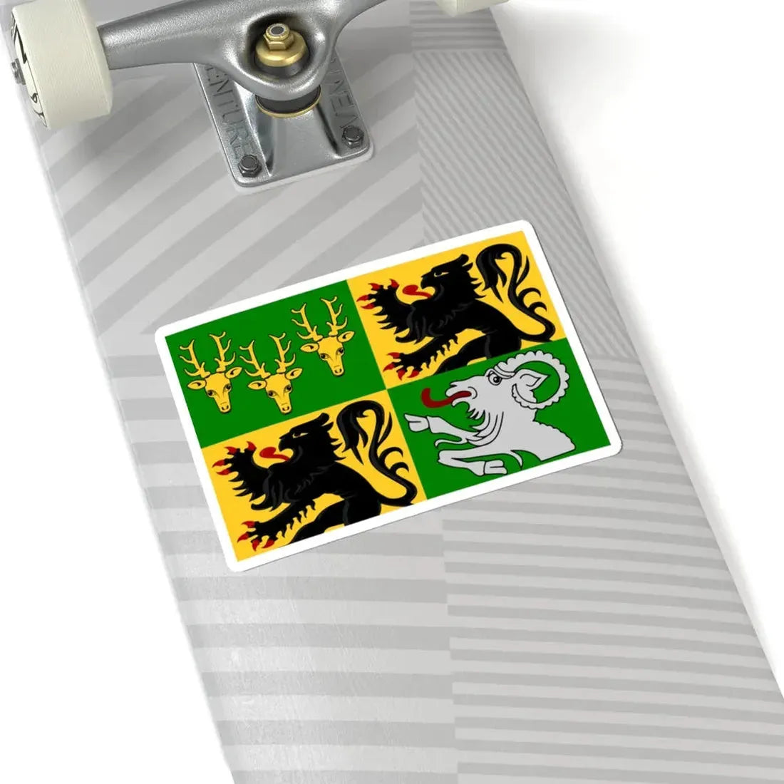 Oostrozebeke vlag (Belgium) STICKER Vinyl Kiss-Cut Decal - The Sticker Space