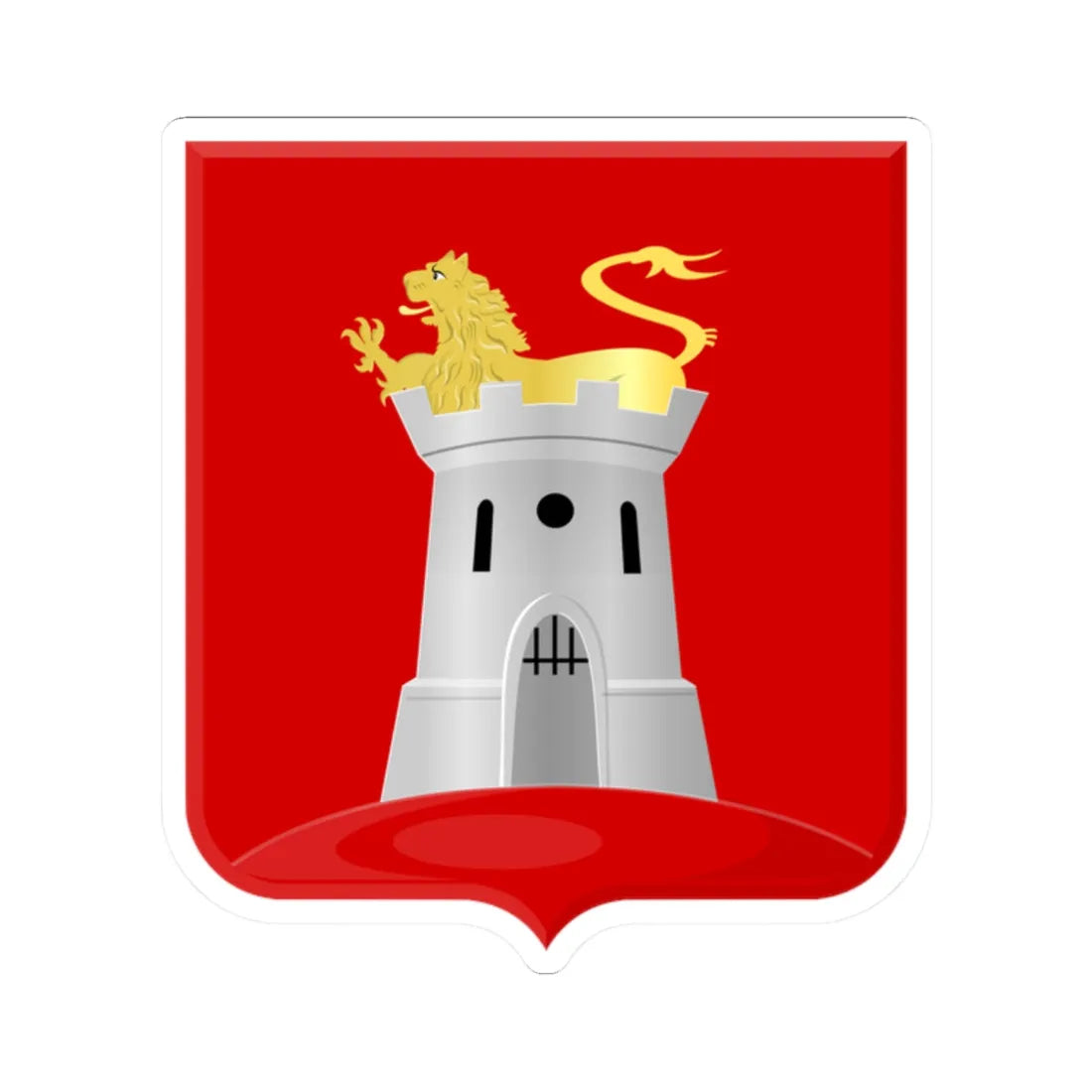 Oostvoorne wapen (Netherlands) (Coat of Arms) STICKER Vinyl Kiss-Cut Decal 2 Inch White - The Sticker Space