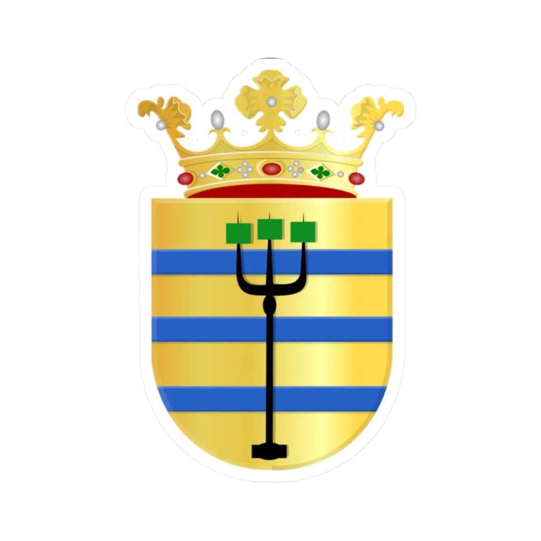 Oostzaan wapen (Netherlands) (Coat of Arms) STICKER Vinyl Kiss-Cut Decal 2 Inch White - The Sticker Space