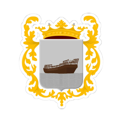 Oostzaandam wapen (Netherlands) (Coat of Arms) STICKER Vinyl Kiss-Cut Decal 4 Inch White - The Sticker Space