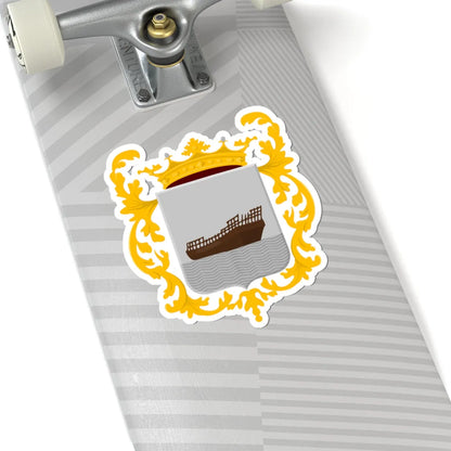 Oostzaandam wapen (Netherlands) (Coat of Arms) STICKER Vinyl Kiss-Cut Decal - The Sticker Space