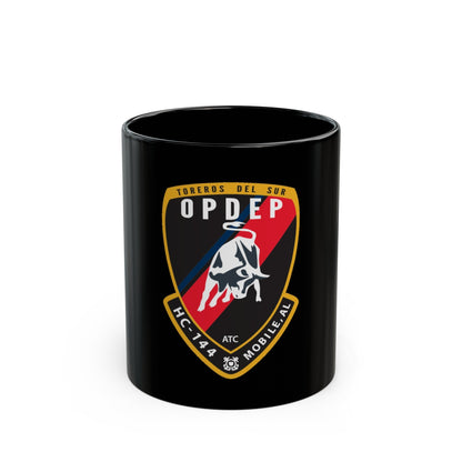 OPDEP HC 144 (U.S. Coast Guard) Black Coffee Mug-11oz-The Sticker Space