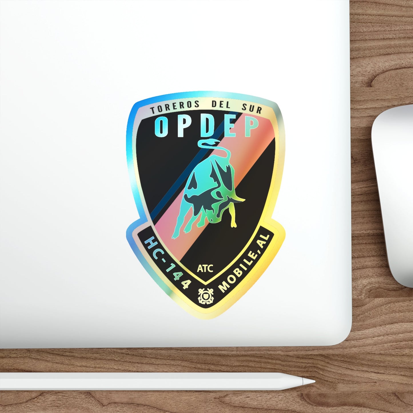 OPDEP HC 144 (U.S. Coast Guard) Holographic STICKER Die-Cut Vinyl Decal-The Sticker Space